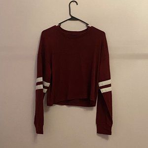 Forever 21 crop varsity sweater